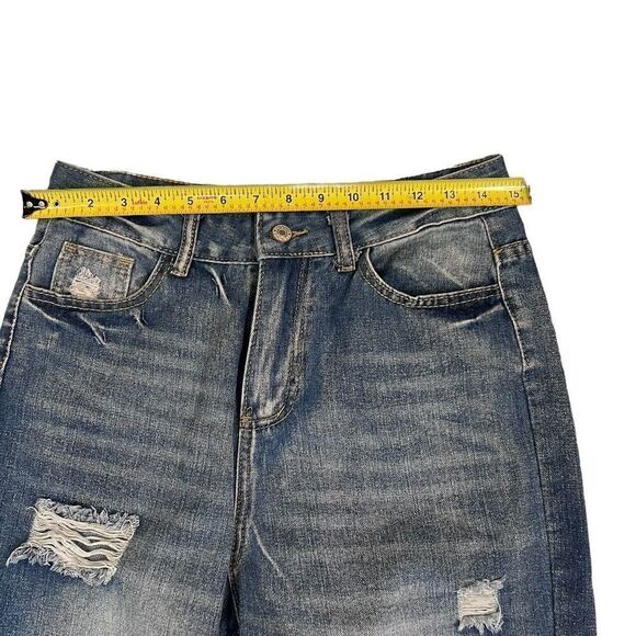 NWT Estampados wide leg Women's Distressed Jeans Size Medium - Picture 8 of 13